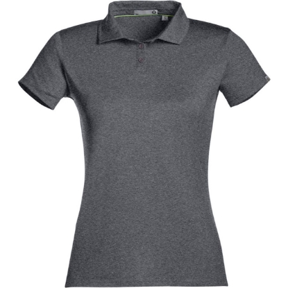 Custom Womens Air Lightweight Polo Black Heather