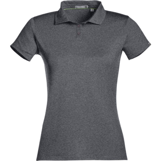 Custom Womens Air Lightweight Polo Black Heather