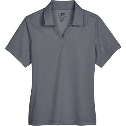 Custom Womens Cavalry Twill Performance Polo Charcoal/ Navy