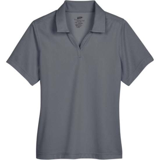 Custom Womens Cavalry Twill Performance Polo Charcoal/ Navy
