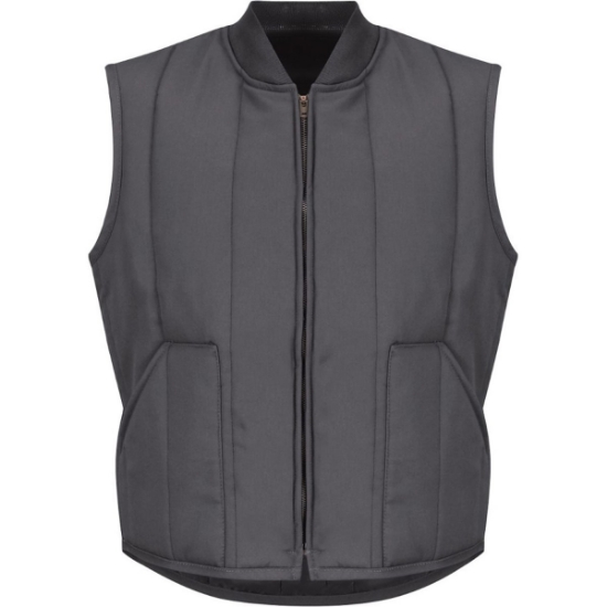 Custom Mens Tall Quilted Vest Charcoal