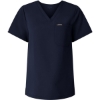 Custom Womens Rhena Essential 1-Pocket Scrub V-Neck Top Midnight Navy