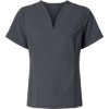 Custom Womens Calix Fit & Flare Scrub V-Neck Top Carbon Grey