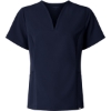 Custom Womens Calix Fit & Flare Scrub V-Neck Top Midnight Navy