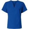 Custom Womens Calix Fit & Flare Scrub V-Neck Top Royal Blue