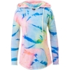 Custom Womens Angel Terry Nora Pullover Neon Tie Dye
