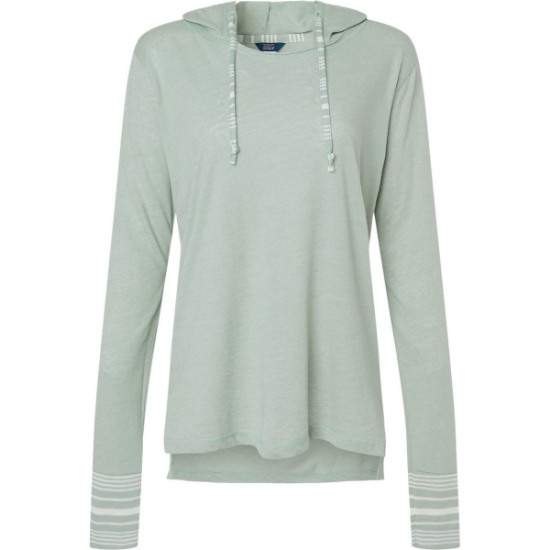 Custom Womens Heathered Jersey Hooded Tunic Greenstone