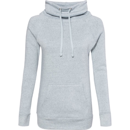 Custom Women’s Space-Dyed Cowl Neck Sweatshirt Light Blue