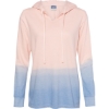 Custom Womens French Terry Ombré Hooded Sweatshirt Cameo Pink/ Stonewash