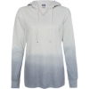 Custom Womens French Terry Ombré Hooded Sweatshirt Greyscale