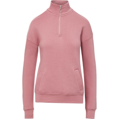 Custom Womens Cloud Fleece Quarter-Zip Sweatshirt Orchid Ice