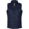 Custom Womens Vintage Diamond Quilted Vest Navy