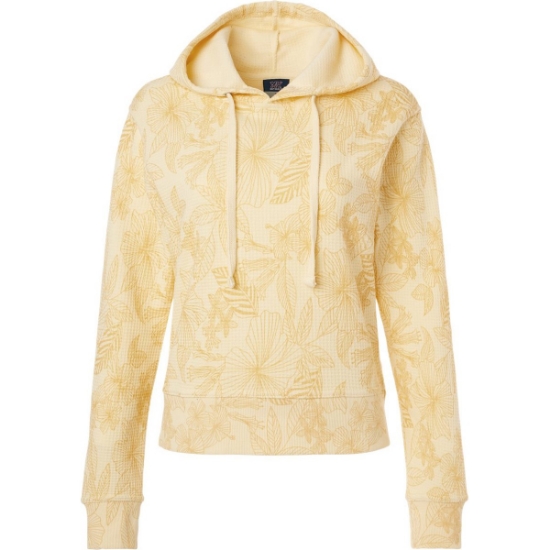 Custom Womens Maddie Floral Print Hooded Sweatshirt Sun Ray