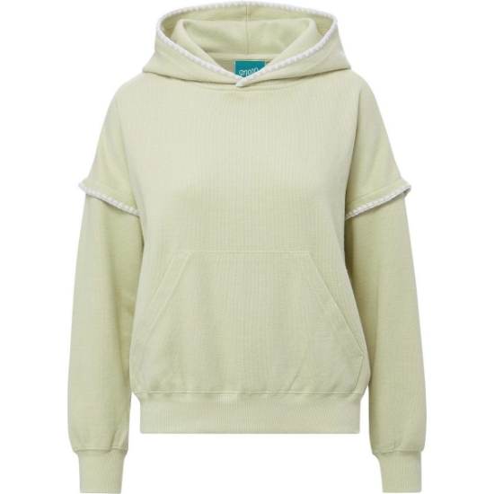 Custom Womens Mood & Vibe™ Teegan Crafty Hooded Sweatshirt Matcha