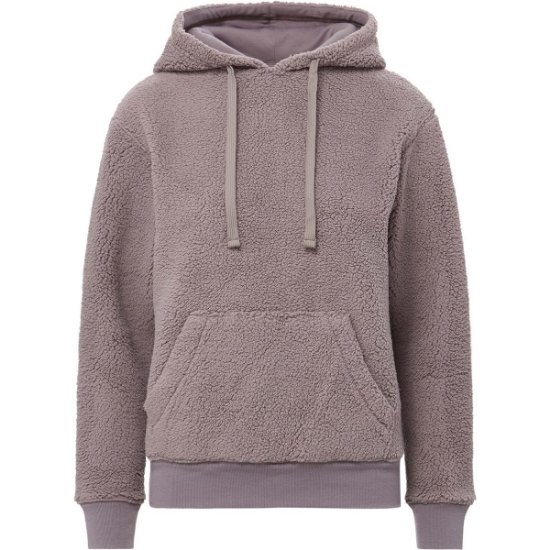 Custom Womens Starla Sherpa Hooded Pullover Smokey Taupe