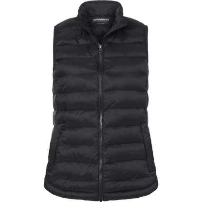 Custom Womens Lightweight Poly-filled Packable Vest Black