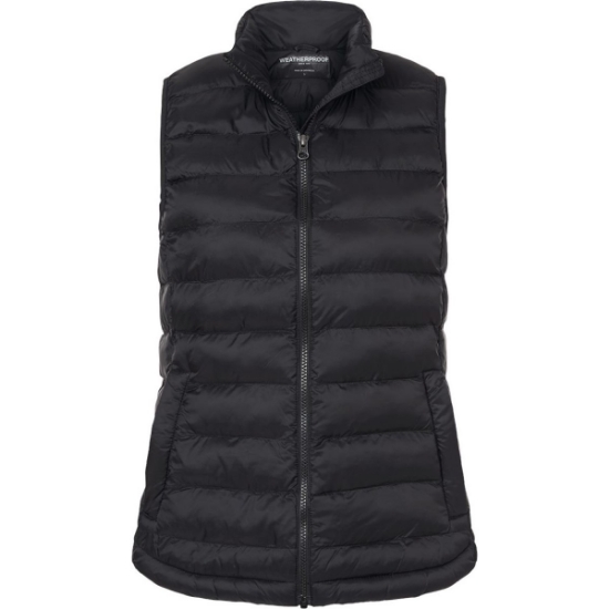 Custom Womens Lightweight Poly-filled Packable Vest Black