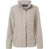 Custom Womens Mixed Media Chevron Jacket Taupe