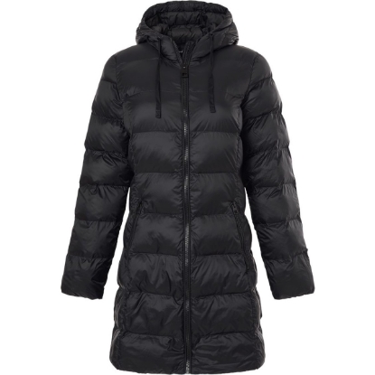 Custom Womens Poly-filled 3/4 Length Coat Black