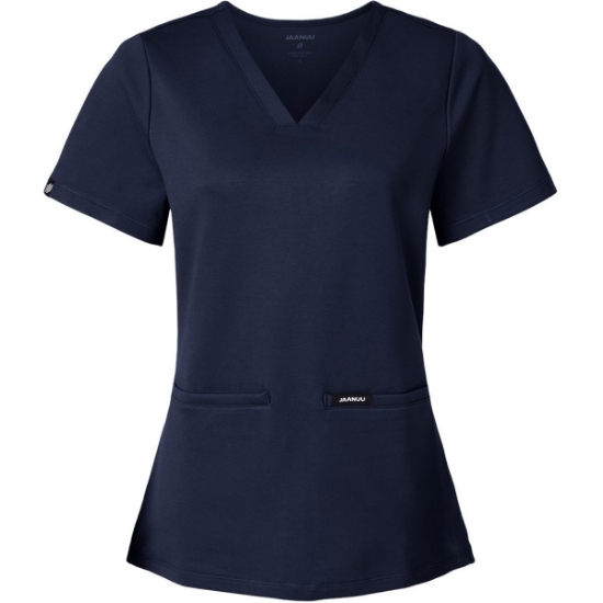 Custom Womens Cesi UltraSOFT­™ Scrub V-Neck Top Midnight Navy