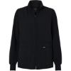 Custom Womens Ceri Essential Full-Zip 6-Pocket Scrub Jacket Black