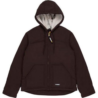 Custom Womens Softstone Hooded Coat Dark Brown