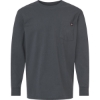 Custom Mens Tall Traditional Heavyweight Long Sleeve T-Shirt Charcoal