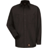 Custom Mens Long Sleeve Work Shirt Black