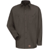 Custom Mens Tall Long Sleeve Work Shirt Charcoal