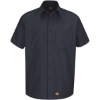 Custom Mens Short Sleeve Work Shirt Navy