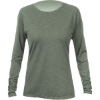 Custom Womens Breeze Tech Long Sleeve T-Shirt Dark Olive Heathered
