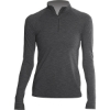 Custom Womens Flight Tech Quarter-Zip Pullover Charcoal Heathered
