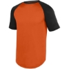 Custom Unisex Wicking Short Sleeve Baseball Jersey Orange/ Black