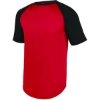 Custom Unisex Wicking Short Sleeve Baseball Jersey Red/ Black