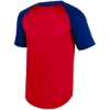 Custom Unisex Wicking Short Sleeve Baseball Jersey Red/ Navy
