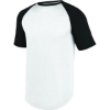 Custom Unisex Wicking Short Sleeve Baseball Jersey White/ Black