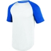 Custom Unisex Wicking Short Sleeve Baseball Jersey White/ Royal