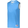 Custom Mens Reversible Two Color Jersey Columbia Blue/ White