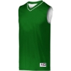 Custom Mens Reversible Two Color Jersey Dark Green/ White