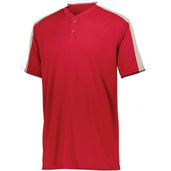 Custom Youth Power Plus Jersey 2.0 Red/ White/ Silver Grey
