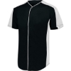 Custom Mens Full Button Baseball Jersey Black/ White