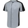 Custom Youth Full Button Baseball Jersey Blue Grey/ Black