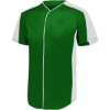 Custom Youth Full Button Baseball Jersey Dark Green/ White