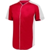 Custom Youth Full Button Baseball Jersey Red/ White