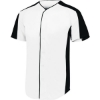 Custom Youth Full Button Baseball Jersey White/ Black