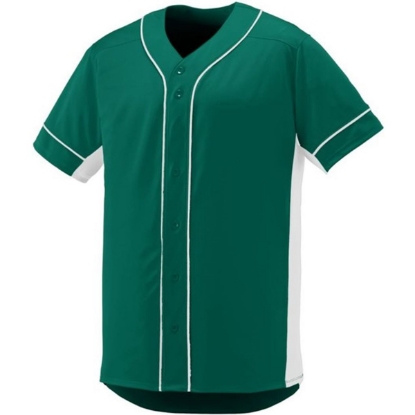Custom Mens Slugger Jersey Dark Green/ White