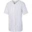 Custom Unisex Pinstripe Full Button Baseball Jersey White/ Black