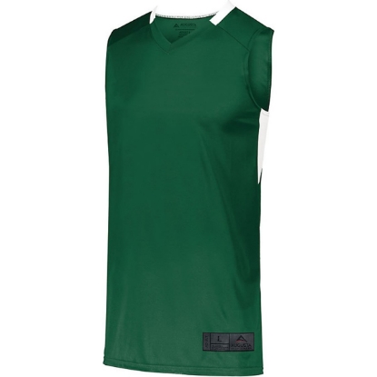 Custom Mens Step-Back Basketball Jersey Dark Green/ White