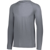 Custom Youth Attain Wicking Long Sleeve Shirt Graphite