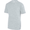 Custom Youth Shadow Tonal Heather Training T-Shirt Silver